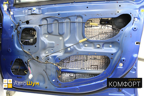 Виброизоляция дверей Митсубиси Лансер