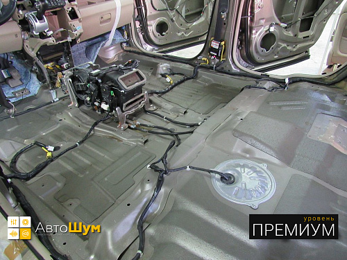 Заводская шумоизоляция пола хонда пилот.
