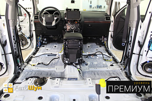 Заводская виброизоляция пола Тойоты Ленд Крузер Прадо150