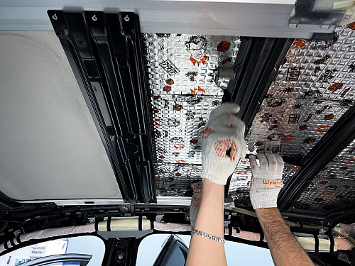 Виброизоляция крыши Инфинити ФХ35