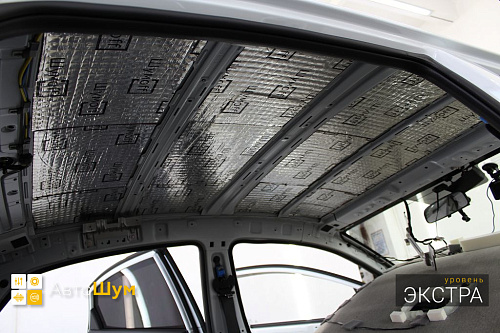 Виброизоляция крыши Хендай Солярис
