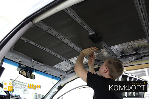 Клеим Шумофф Practik Base 8 на крышу Киа Спортейдж