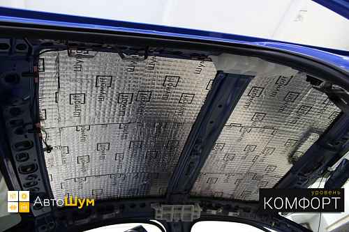 Виброизоляция крыши Митсубиси Лансер.