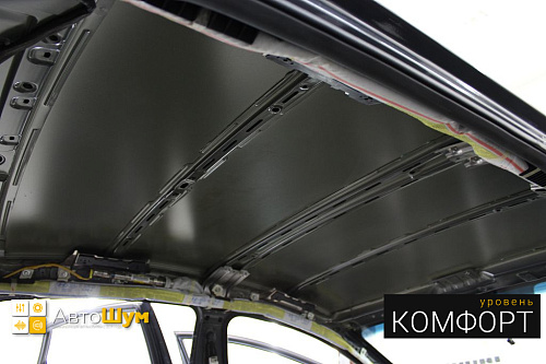 Штатная шумоизоляция крыши Хендай I40.