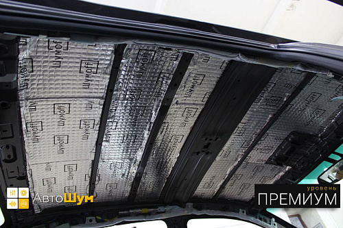 Виброизоляция крыши Тойоты Камри Xv40.