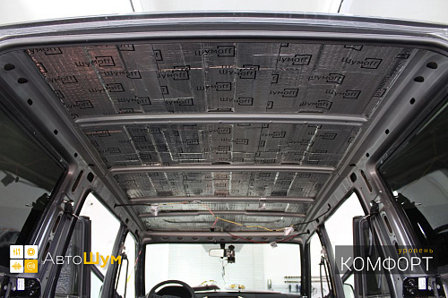 Виброизоляция крыши УАЗ Патриот.