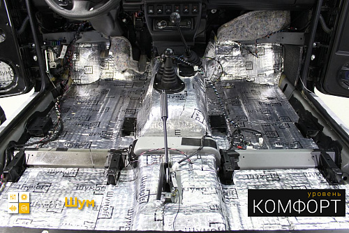 Виброизоляция пола Нивы 2121