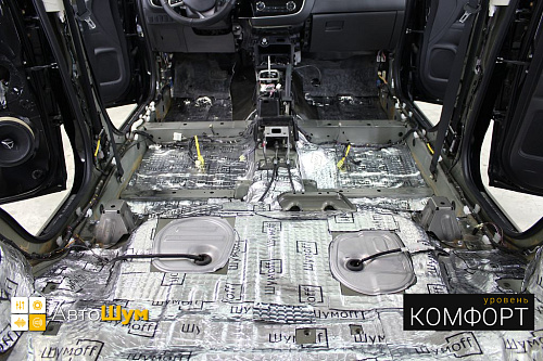 Виброизоляция пола Митсубиси Аутлендер GF.