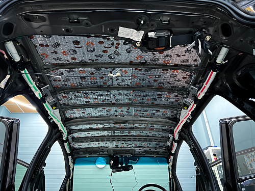 Виброизоляция крыши Хонда Фит 