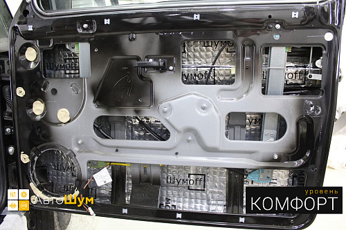 Виброизоляция дверей Нивы 2121