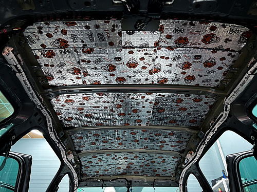 Виброизоляция крыши Шкода Кодиак