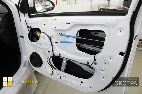 Шумо и теплоизоляция двери Хендай Солярис