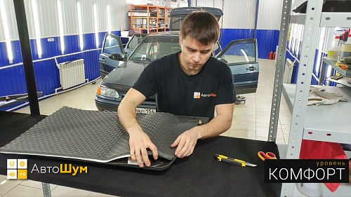 Клеим на дверную обшивку Flex А15 ВАЗ 2114