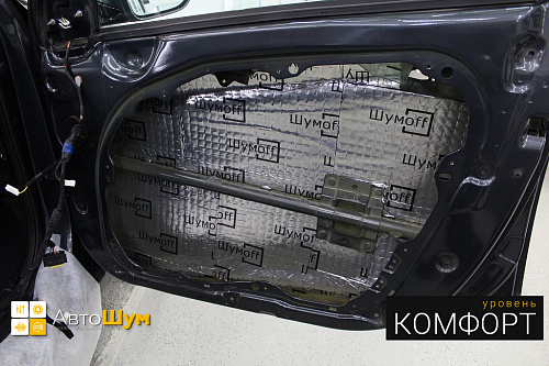 Виброизоляция дверей Хендай I40.