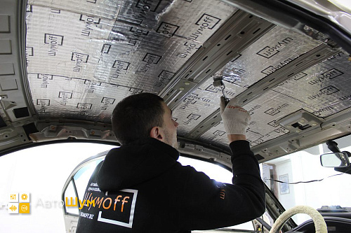 Виброизоляция крыши Хендай Элантра