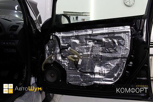 Шумоизоляция дверей Ниссан Лиф.