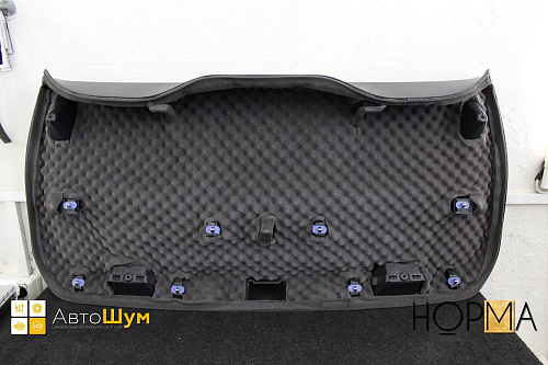 Шумоизоляция обшивки пятой двери Рено Каптюр.