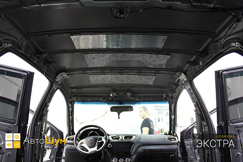 Штатная шумоизоляция крыши Киа Рио