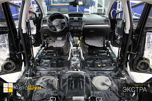 Шумоизоляция днища Субару ХВ