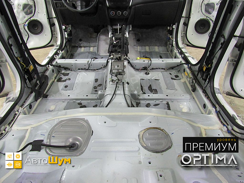 Штатная шумоизоляция пола митсубиси асх