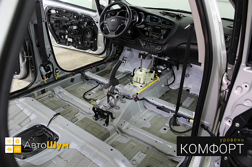 Штатная виброизоляция пола киа сид.