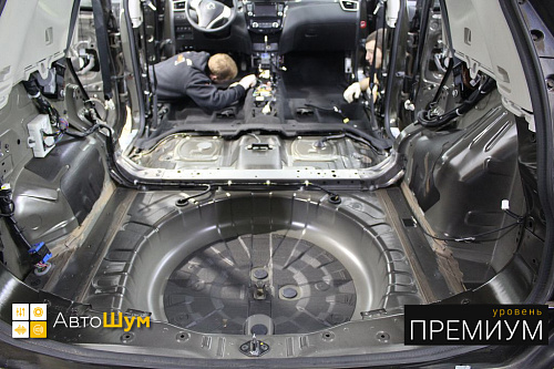 Штатная виброизоляция багажника Ниссан Х Трейл