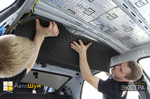 Клеим Шумофф Absorber А15 на крышу Хендай Солярис