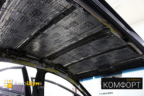 Виброизоляция крыши Хендай I40.