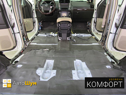 Шумофф Base 4 клеим на пол ленд крузер прадо.