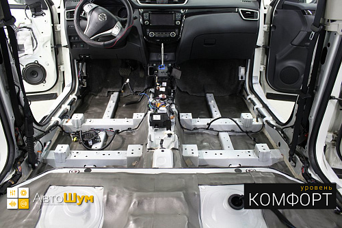 Шумо и теплоизоляция пола Ниссан Кашкай J11.