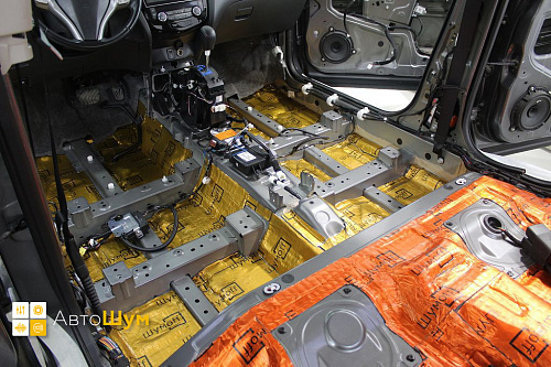 Виброизоляция пола Ниссан Кашкай Джи11