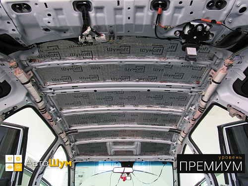 Виброизоляция крыши Ниссан Мурано.