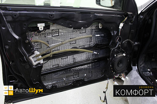 Виброизоляция двери Nissan Teana