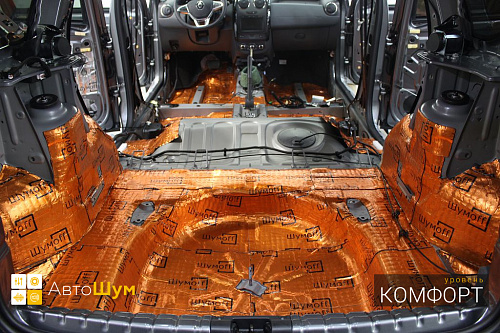 Виброизоляция багажника Рено Дастер.