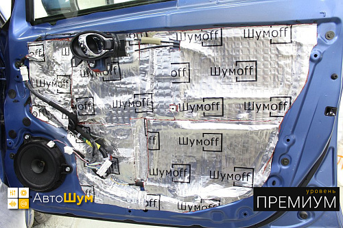 Виброизоляция дверей Ниссан Ноут