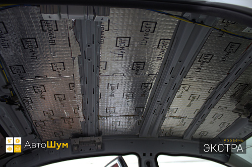 Виброизоляция крыши Киа Рио ФБ