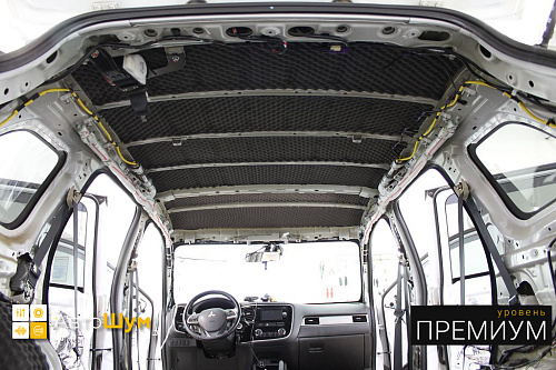 Шумо и теплоизоляция крыши Митсубиси Аутледер