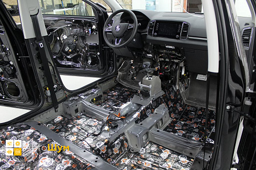 Виброизоляция днища Шкода Карок