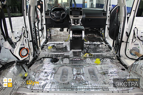 Виброизоляция пола Тойоты Тойоты Ленд Крузер Прадо 150