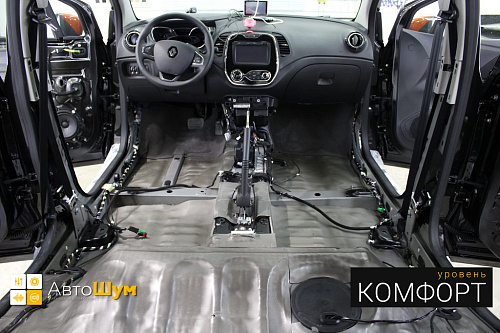 Шумо и теплоизоляция пола Рено Каптюр.