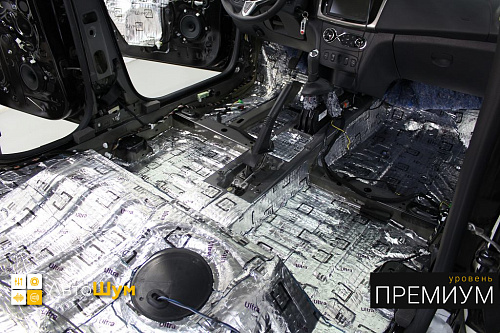 Виброизоляция пола Рено Сандеро