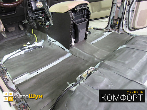 Шумоизоляция пола ленд крузер прадо.