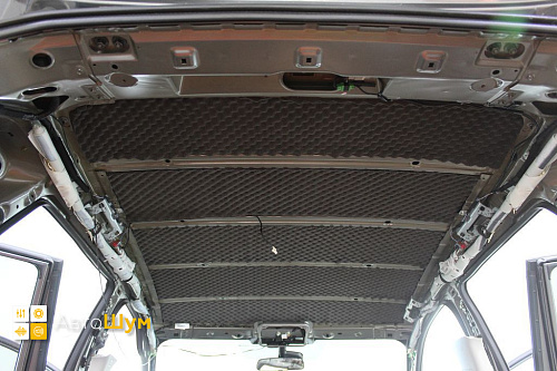 Клеим шумопоглотитель на крышу Ниссан Кашкай Джи11