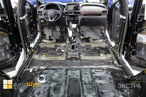 Звукоизоляция пола Хендай Санта Фе