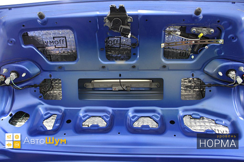 Виброизоляция крышки багажника Митсубиси Лансер