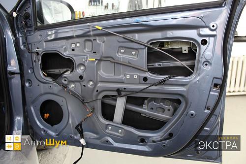 Шумо и теплоизоляция дверей Киа Рио