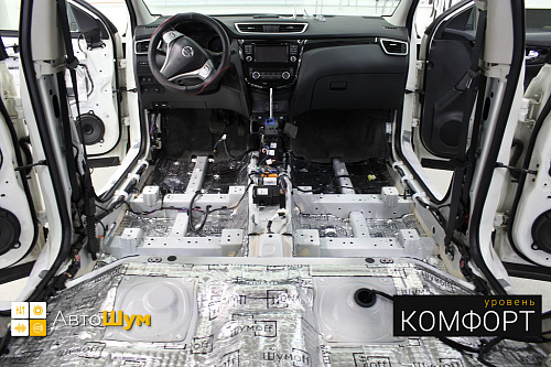 Виброизоляция пола Ниссан Кашкай J11.